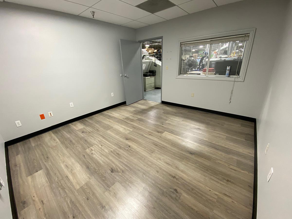 Digital Room New luxury vinyl floor and painted office