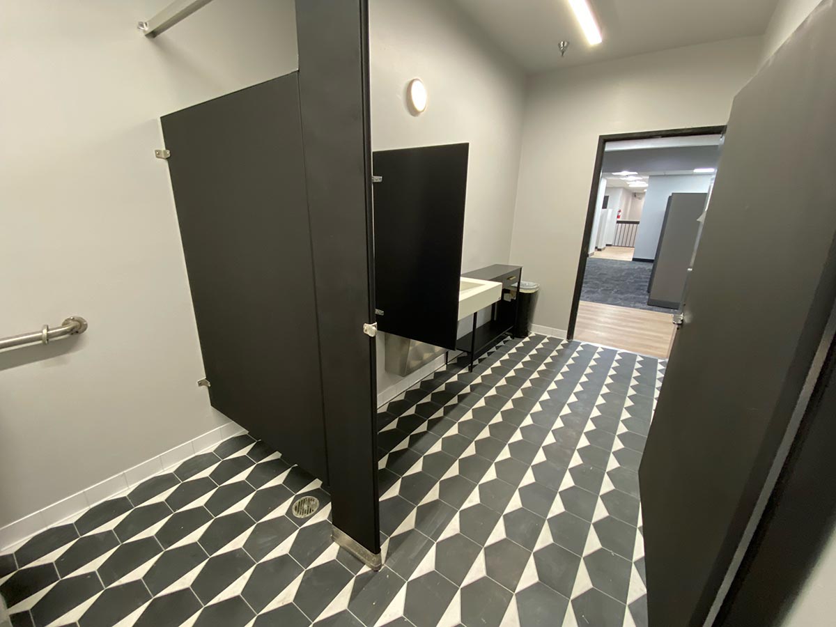 Digital Room New tiled and painted men's restroom